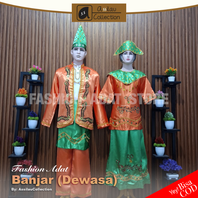Baju Adat Dewasa BANJAR Pria Cowok / Wanita Cewek | Pakaian Tradisional KALIMANTAN SELATAN KALSEL De