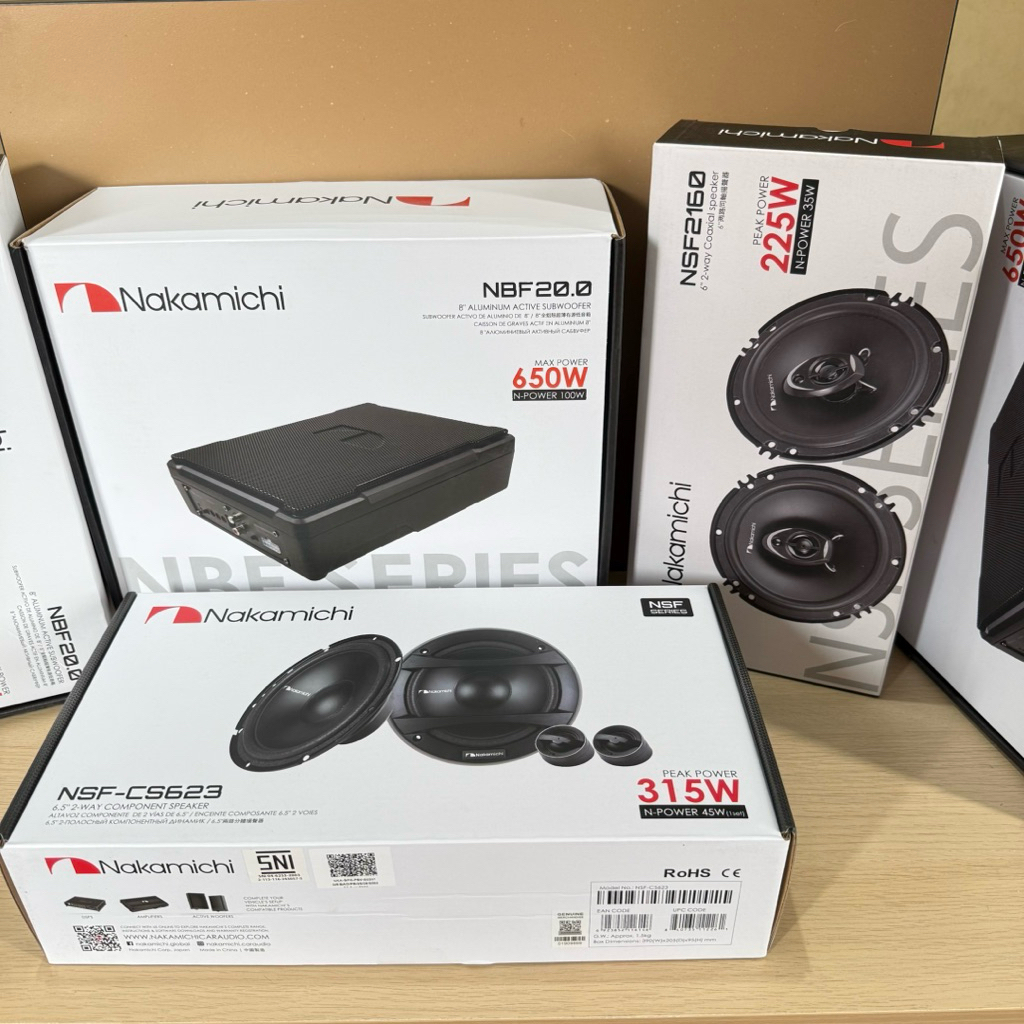 PAKET AUDIO MOBIL NAKAMICHI PAKET SPEAKER NAKAMICHI AUDIO MOBIL ( SUBWOOFER KOLONG + SPEAKER SPLIT +