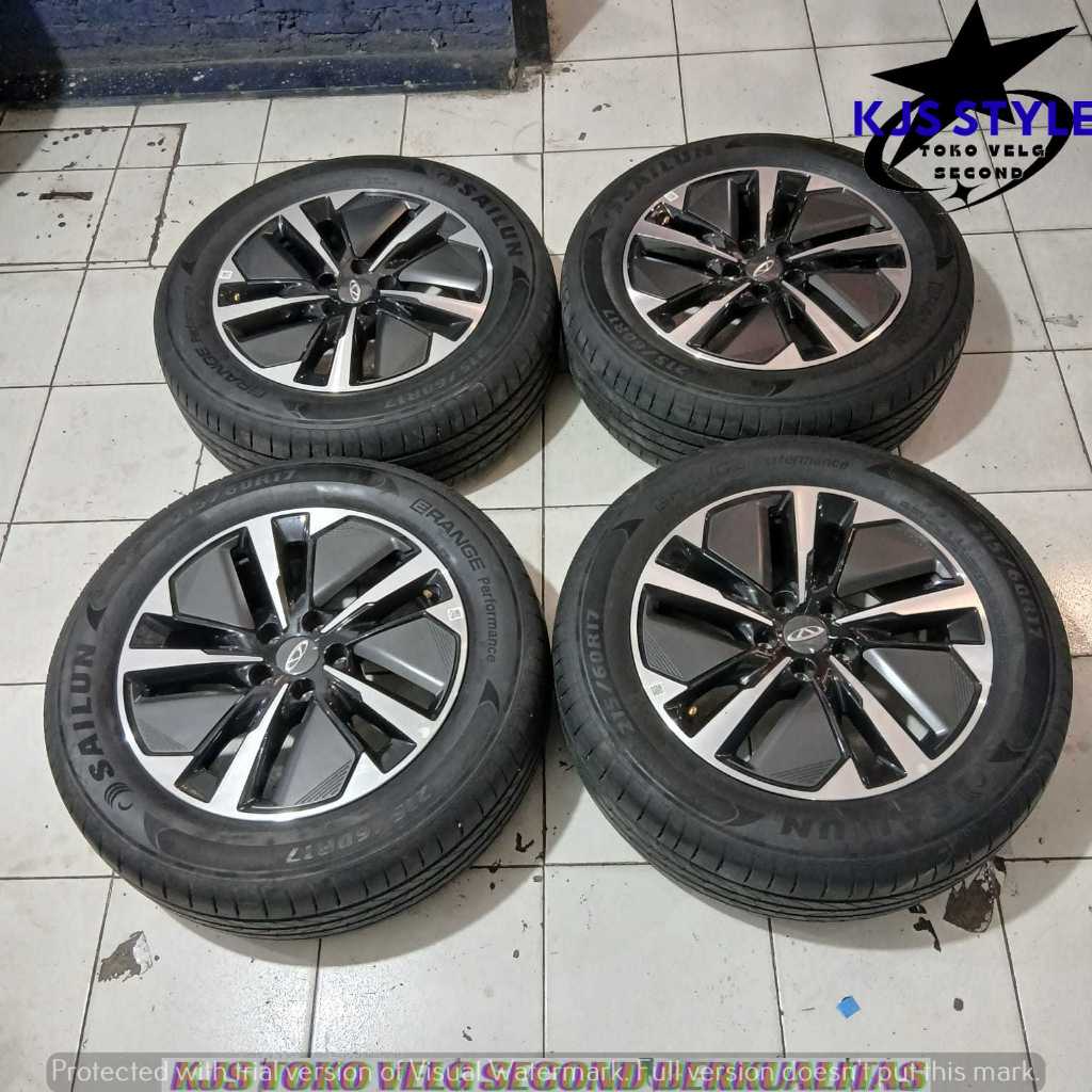 VELG RACING SECOND MODEL COPOTAN CERRY TINGGO RING 17 PCD 5X108 LEBAR 7.5 OFFSET 45 WARNA BLACK POLI