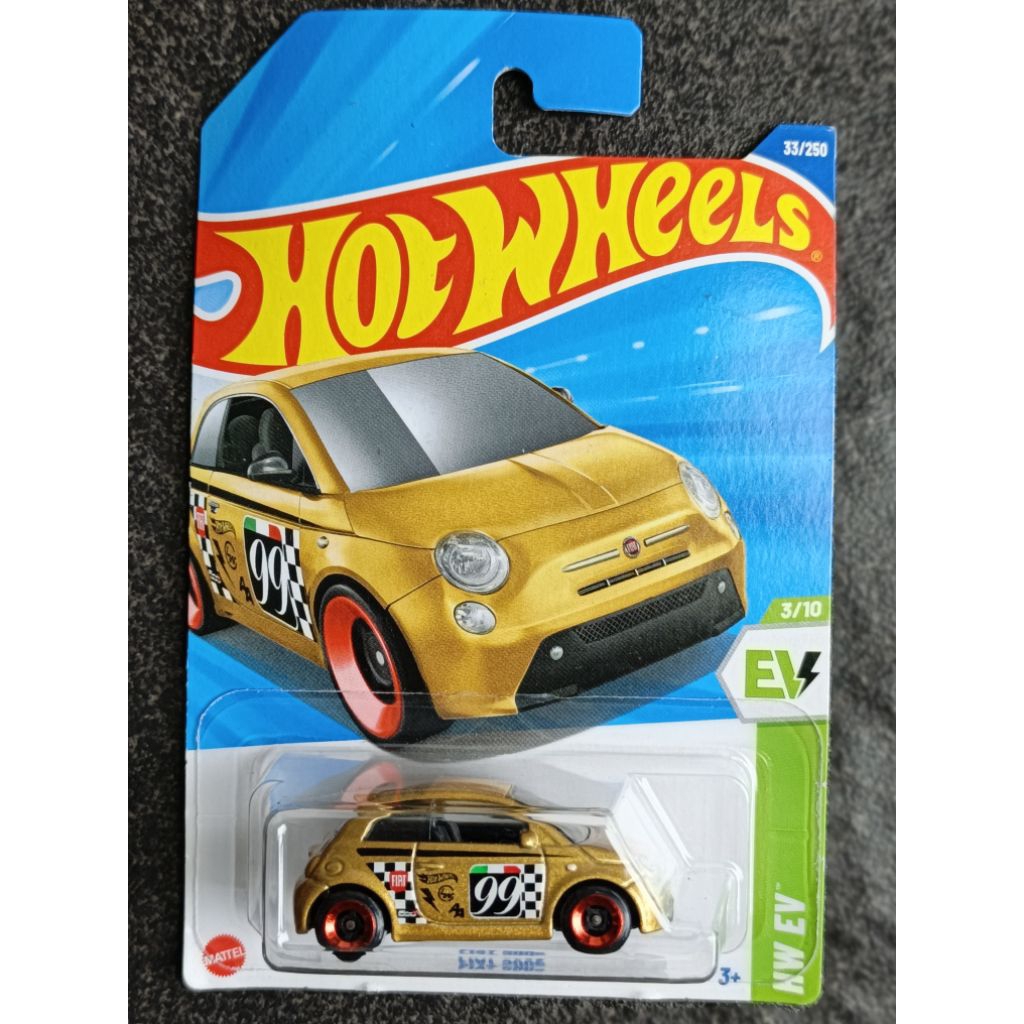 hot wheels Fiat 500e Gold