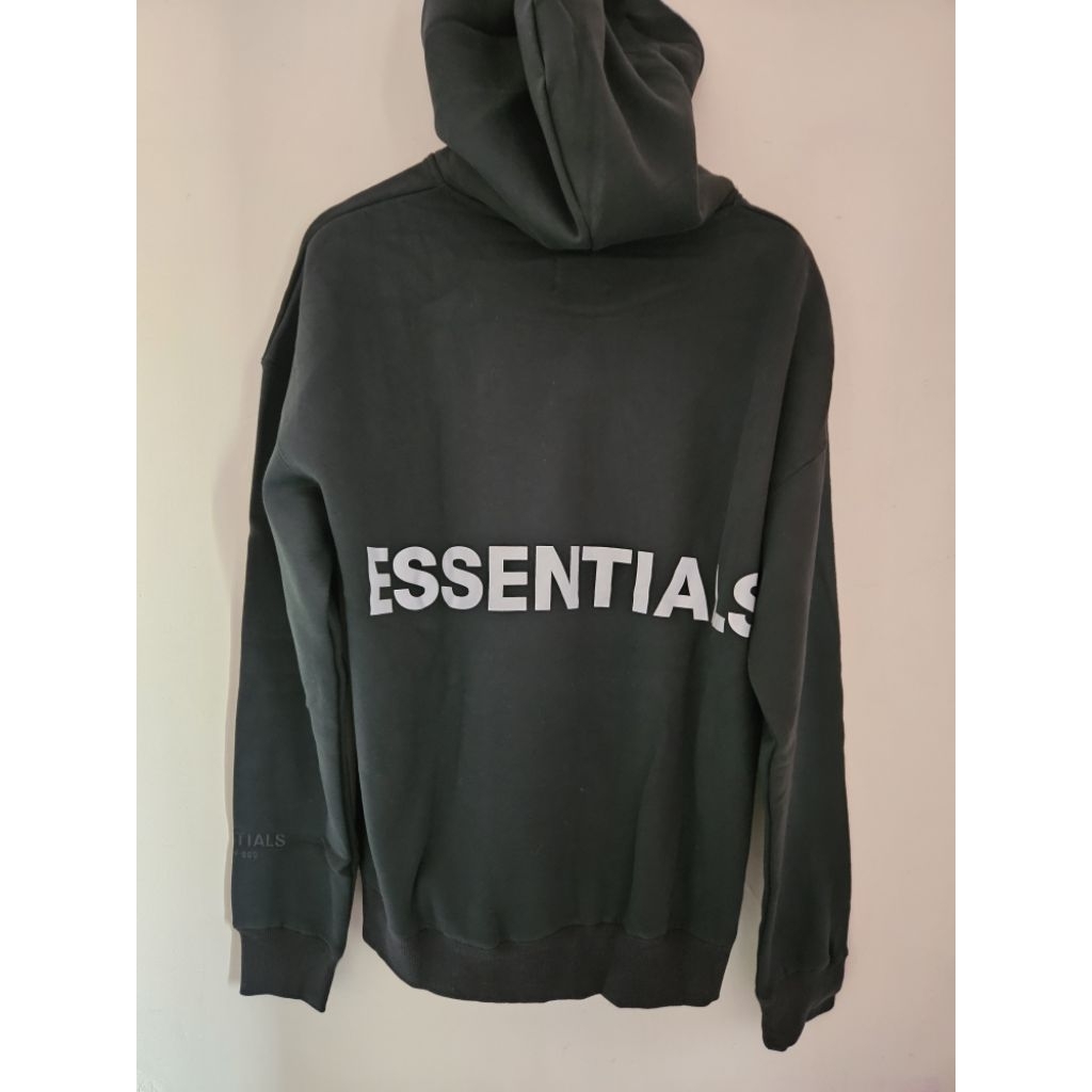 HOODIE ESSENTIALS FEAR OF GOD HIJAU BOTOL SECOND ORIGINAL