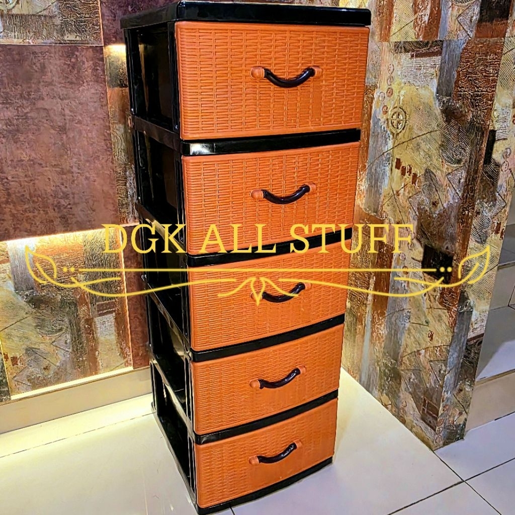 Laci Lemari Kabinet Cabinet Tarik Rak Drawer Penyimpanan Baju Pakaian Serbaguna Plastik Dengan Roda 