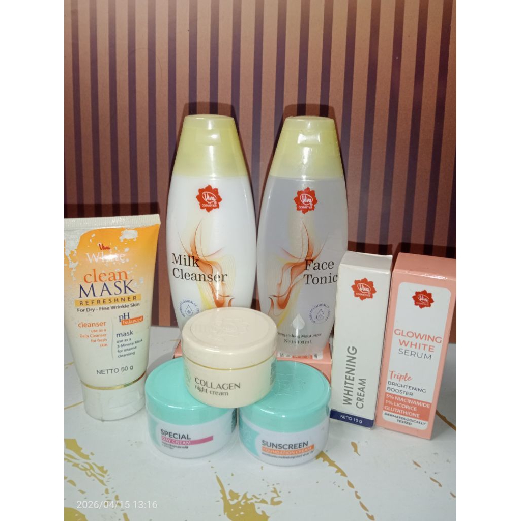 Paket Viva 8in1 Glowing mencerahkan wajah hilangkan flek hitam