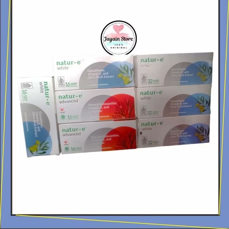 Kapsul Vitamin Kulit Natur-E White Brightening Soft Capsule 32capsule & - Natur-E Advanced Soft Caps