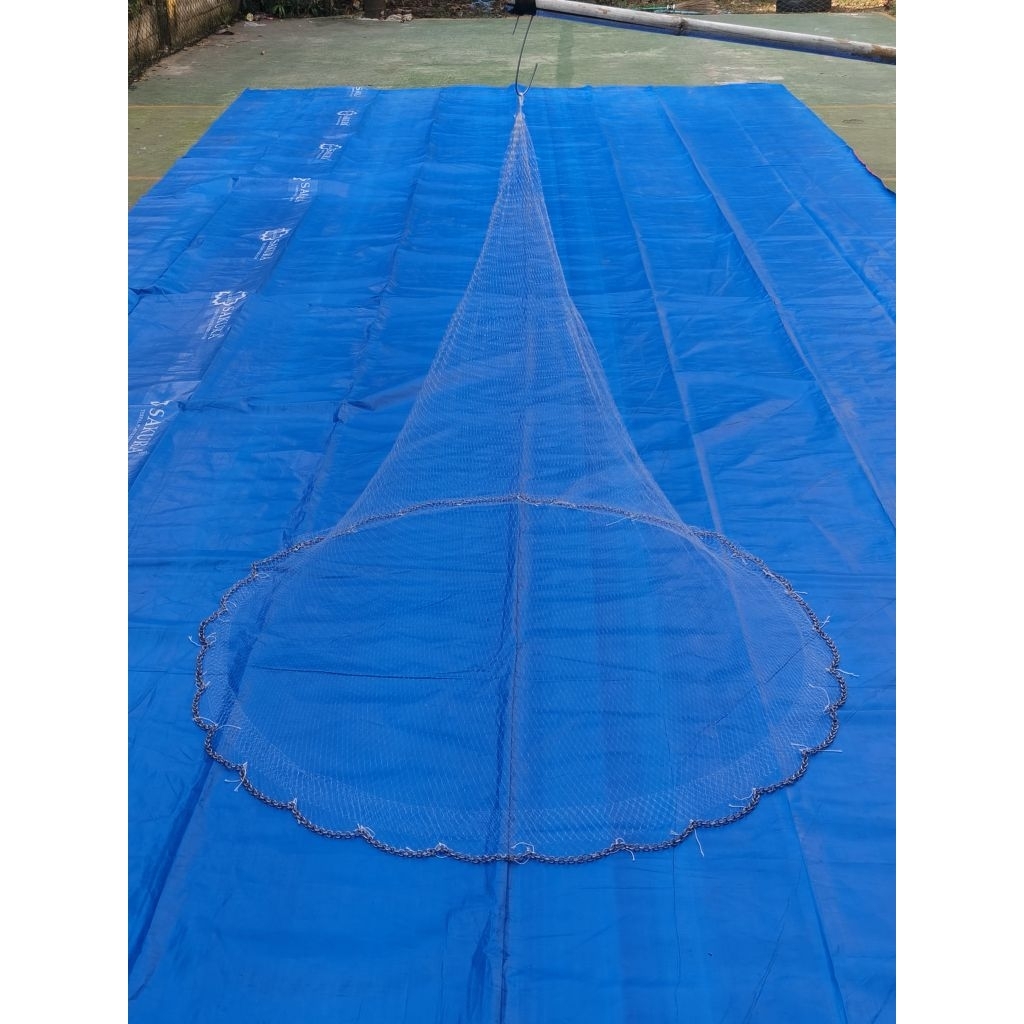 Jala lempar 1,5 meter ikan dan udang murah siap pakai bahan senar