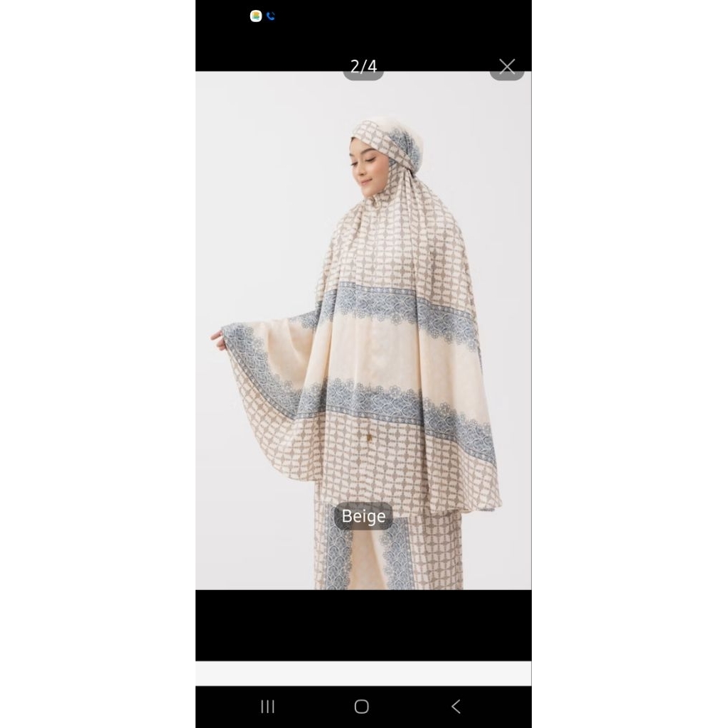 (NEW)Mukena Yadira Beige-BIA by Zaskia Mecca