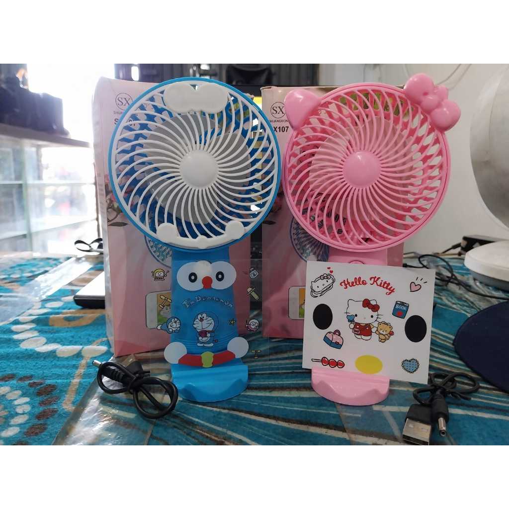 Kipas Karakter LED Kipas Tangan Mini Karakter LED Kipas Angin Portable Mini Fan