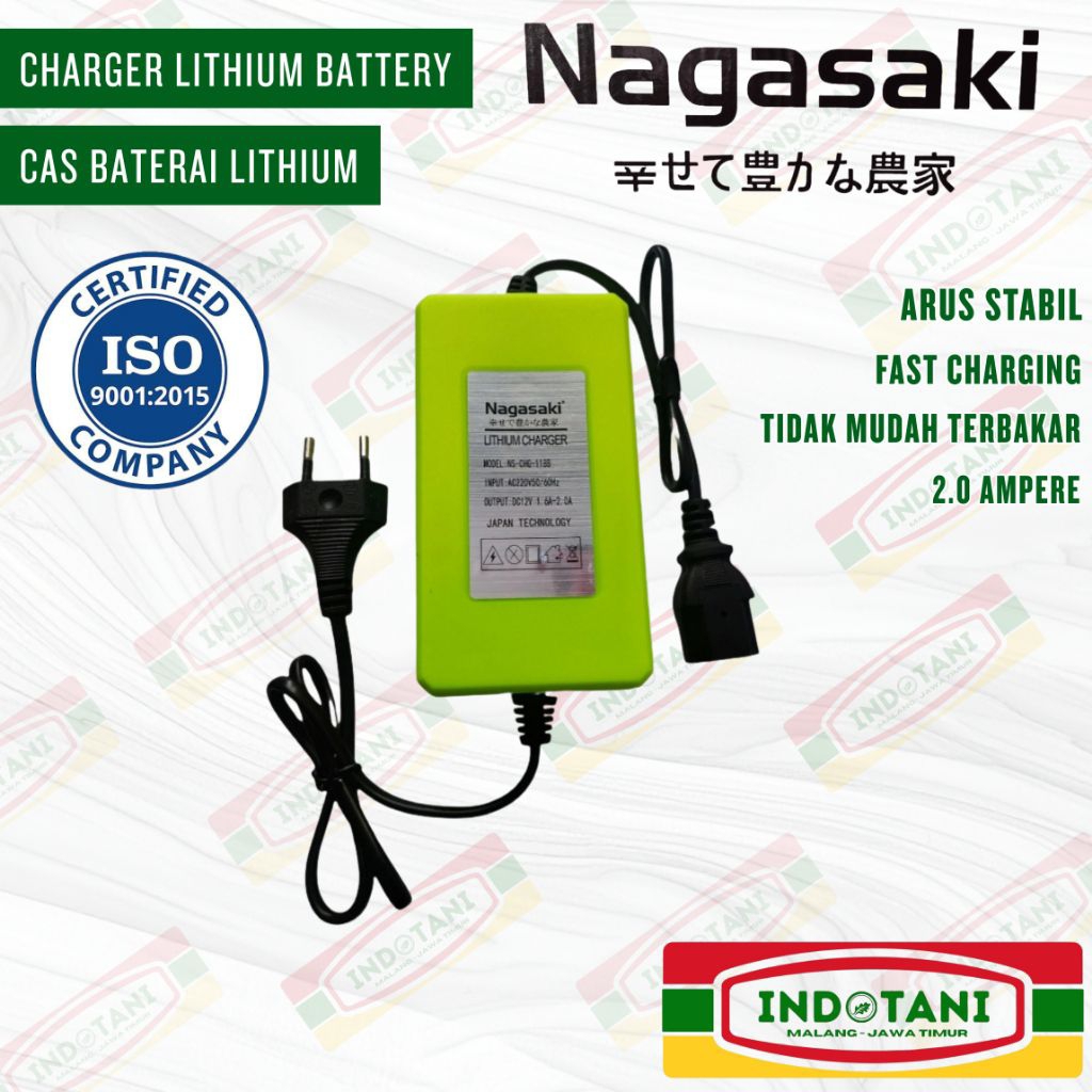 CAS BATERAI LITHIUM / CAS SPRAYER NAGASAKI / CHARGER BATERAI LITHIUM / CHARGER SPRAYER ELEKTRIK NAGA