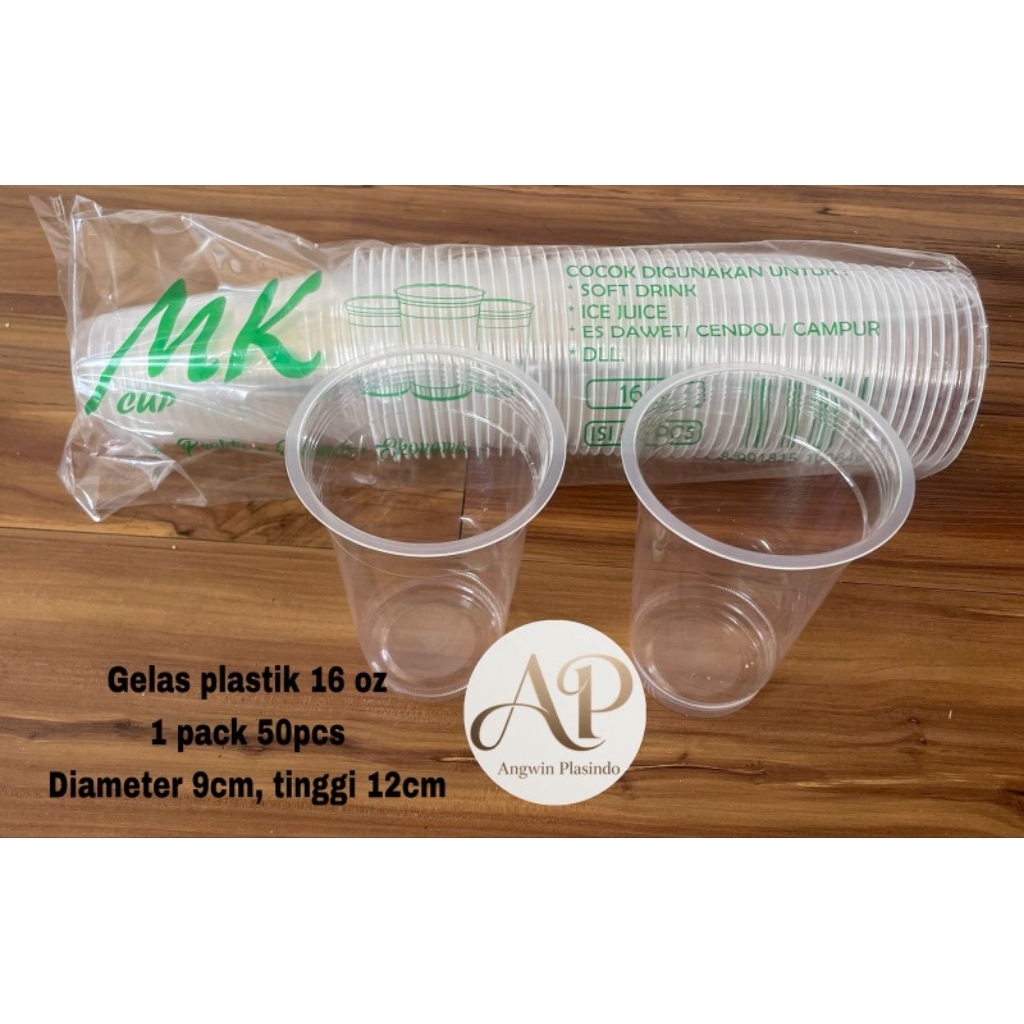 gelas plastik MK 16OZ 16 OZ gelas plastik ekonomis gelas plastik murah