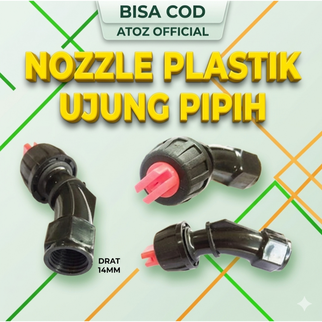 NOZZLE PLASTIK 1LUBANG GEPENG spuyer nozzle sprayer/ Nozzle sprayer elektrik plastik kepala pipih