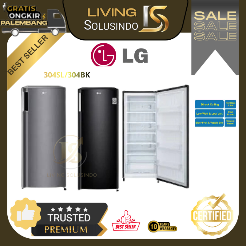 Kulkas LG Freezer Kulkas Rak GN-INV304SL/BK Kulkas Rak LG Kulkas 6 Rak Freezer