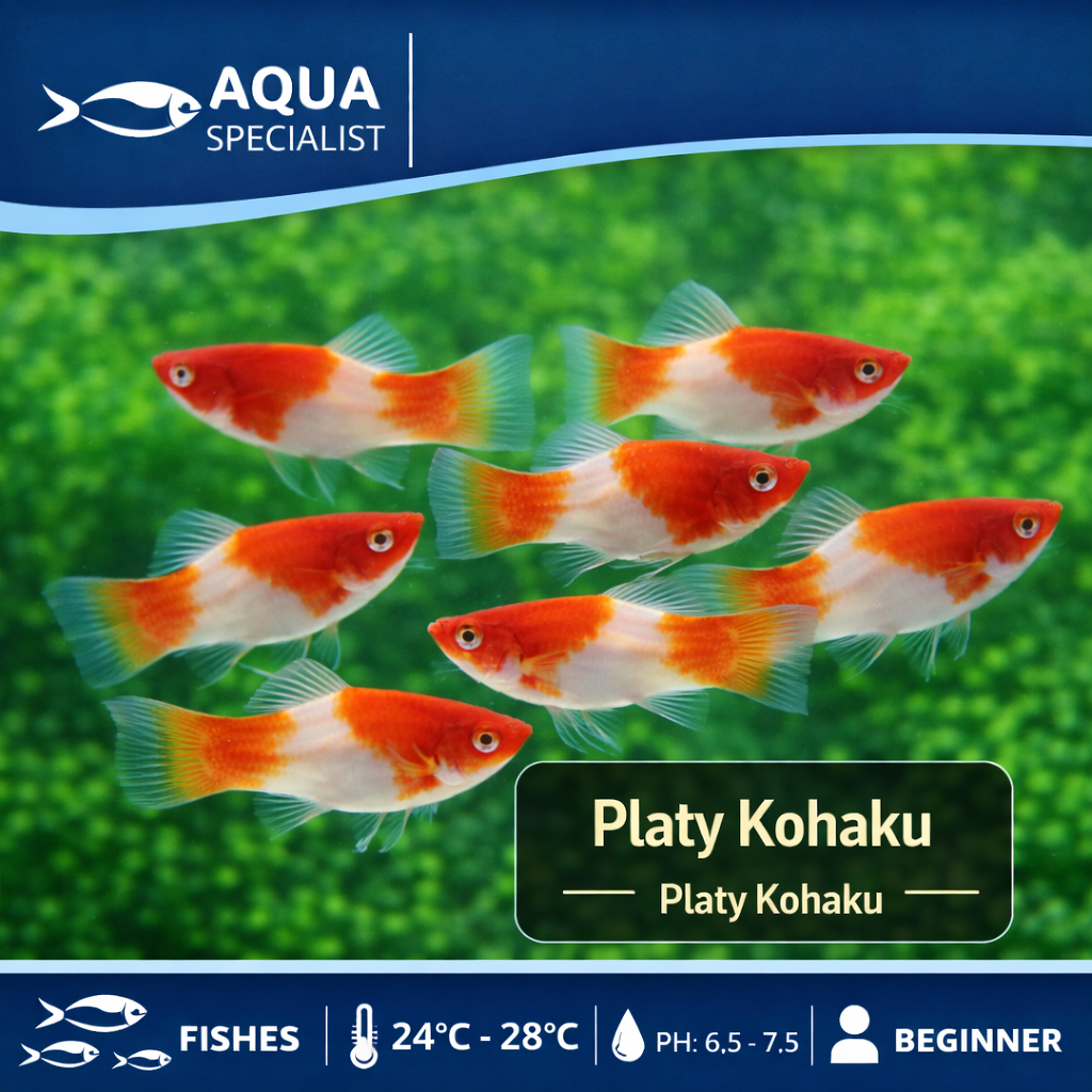 ikan platy Santa Claus / KOHAKU PLATI / ikan hias aquascape santaclause platy molly / kohaku