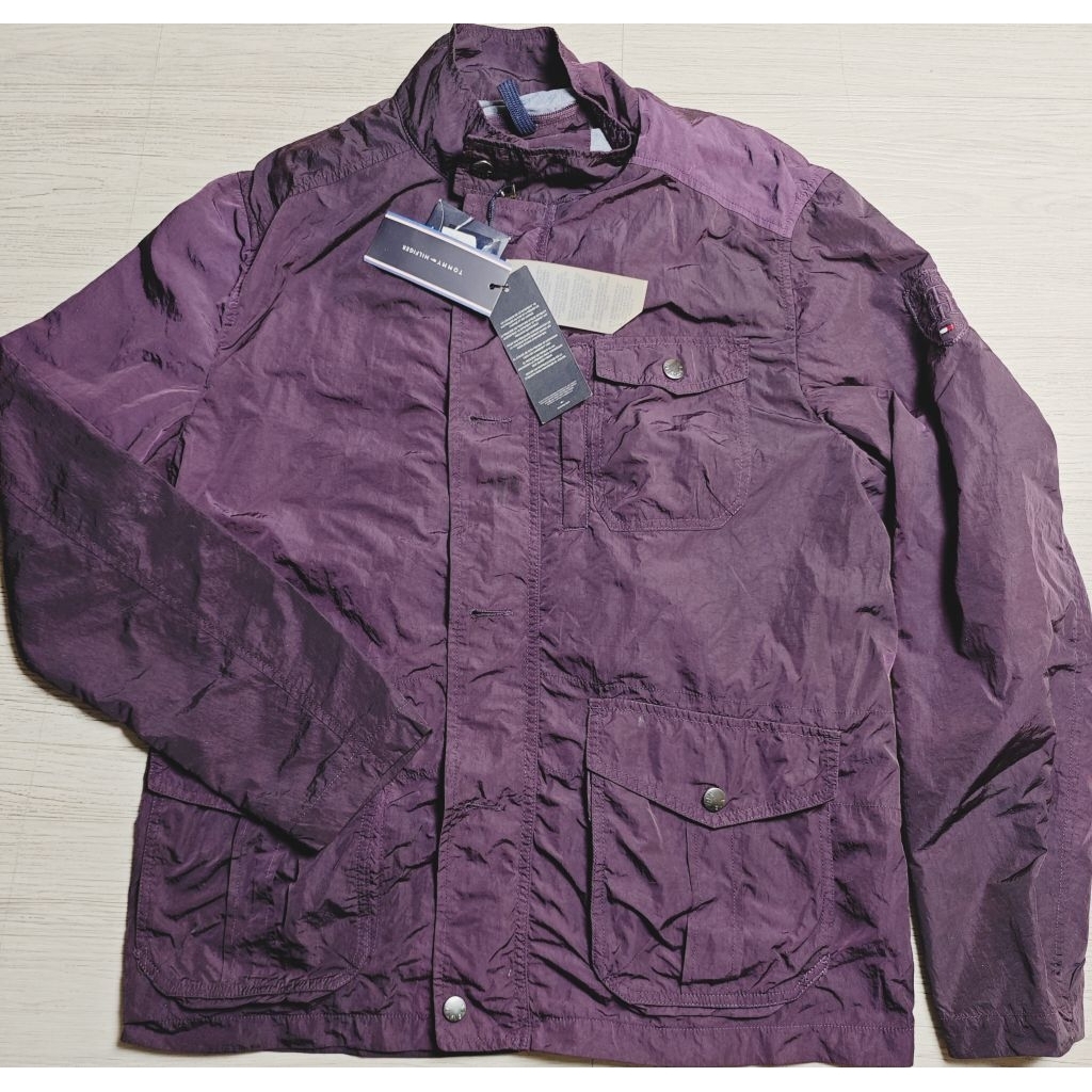 Jaket Tommy Hilfiger BNWT Brand New With Tag Burgundy Camouflage Degradation Outdoor Jacket Waterpro