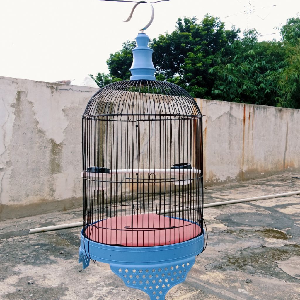 SANGKAR BURUNG BESI LOVEBIRD MINION DM 33 MODEL KAPSUL KAKI BATMAN MOTIF BINTANG,