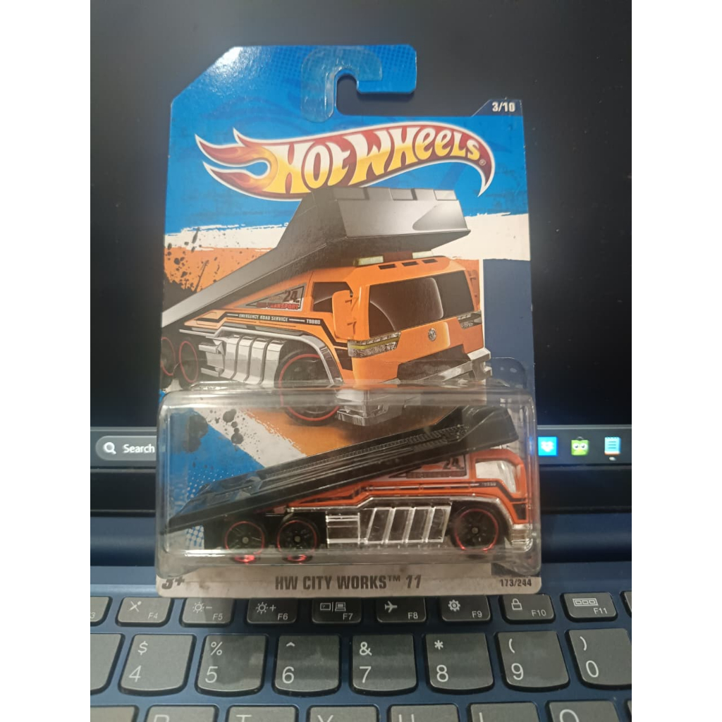 Hot wheels Back Slider Hw City Works Orange