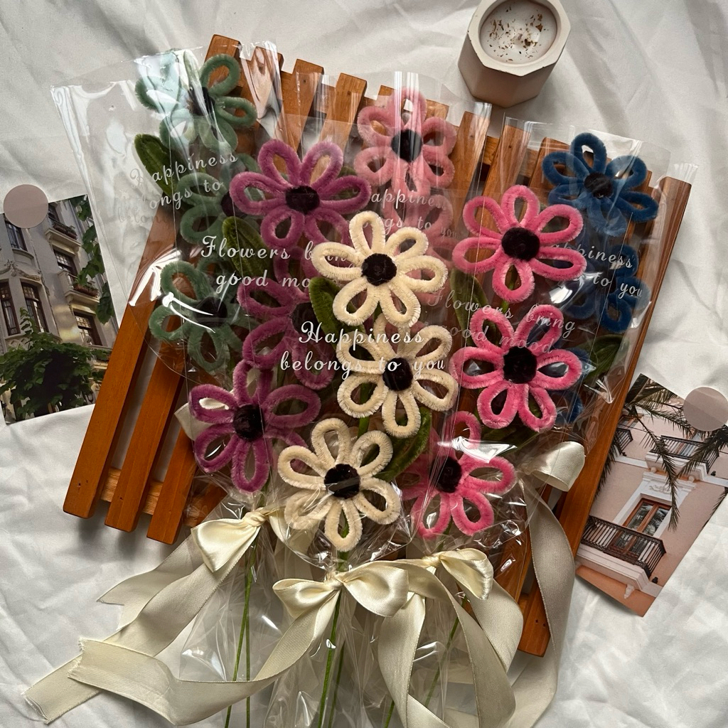 [Sajangkah Better Life] Lozy Bouquet | Buket Bunga Kawat Bulu | Hadiah