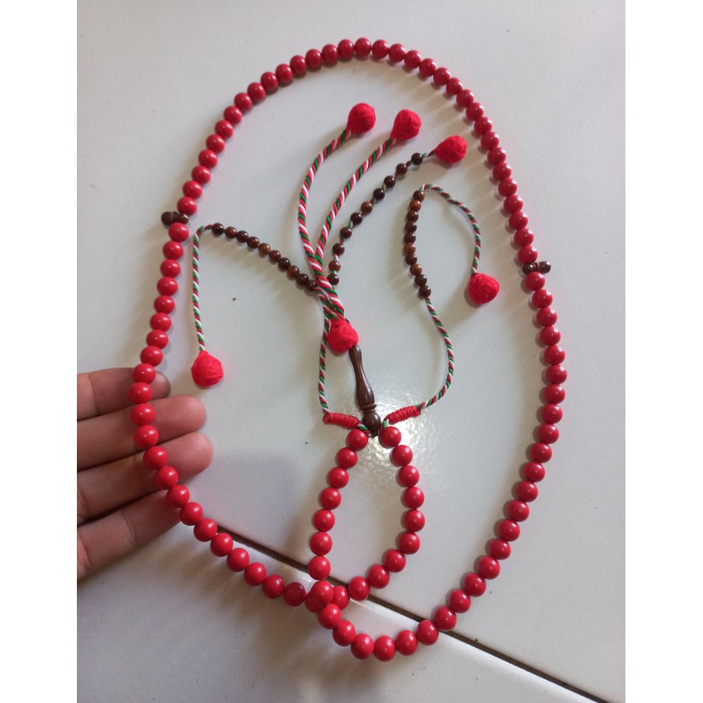 TASBIH BATU MARJAN ASLI ORI MOTIF BULAT