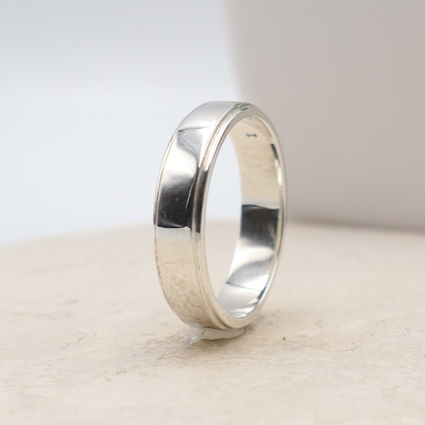 Cincin Perak Polos Pria Kavi - Handmade Kotagede