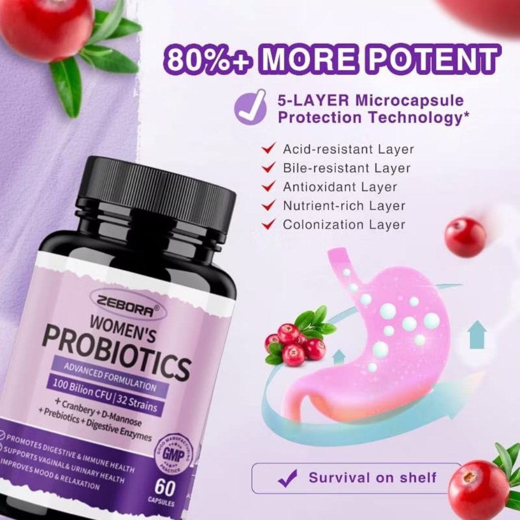 Zebora Probiotik untuk Wanita dukung kekebalan & kesehatan intim