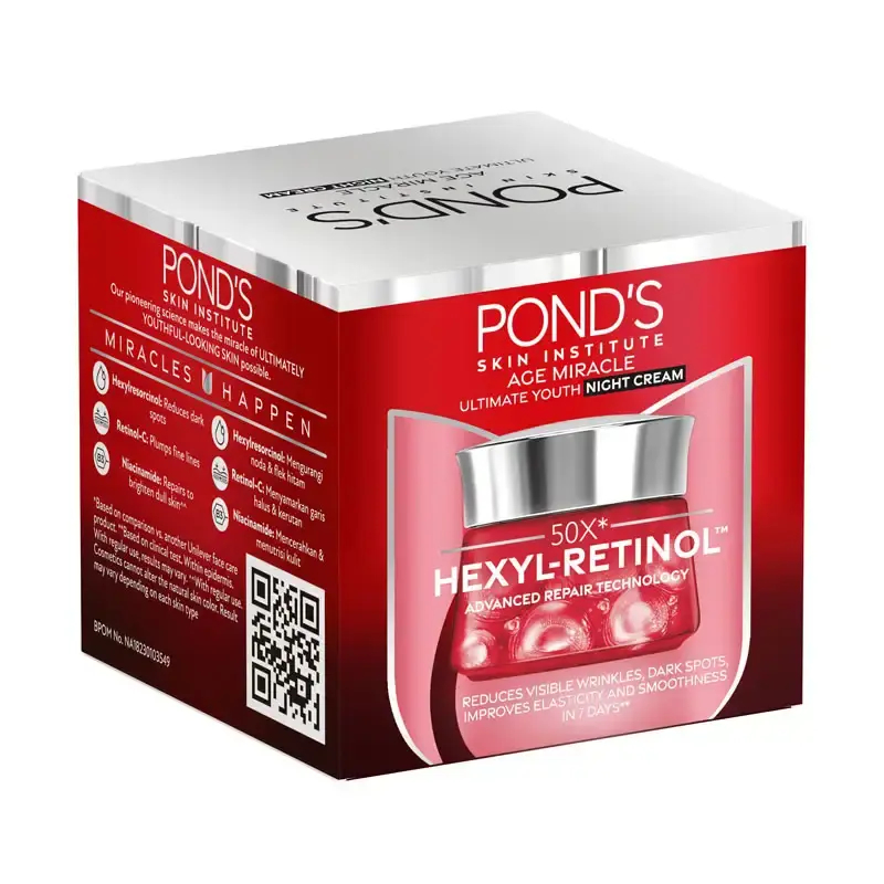 Ponds Age Miracle Night Cream 9G / Ponds Age Miracle Krim Malam ukuran Kecil