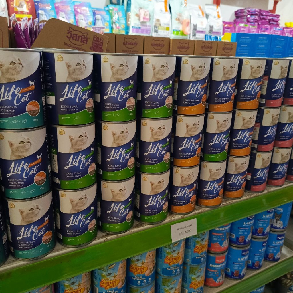 Life Cat Kaleng Paket 1 Dus ( 24 kaleng ) Mix Kitten Dewasa Makanan kucing kaleng Mix Life Cat- Life
