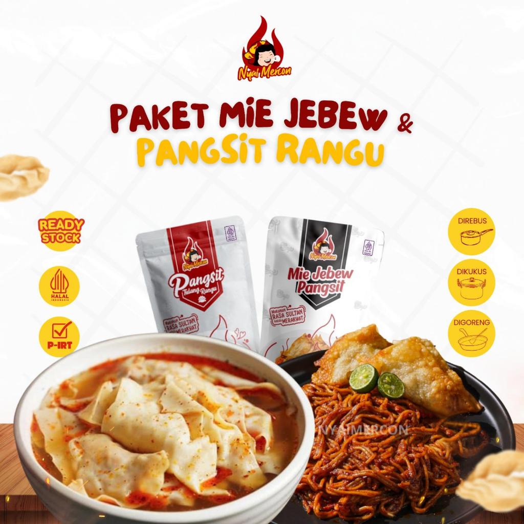 Nyai Mercon - Paket Bundling Mie Jebew + Pangsit Rangu Makanan Instan