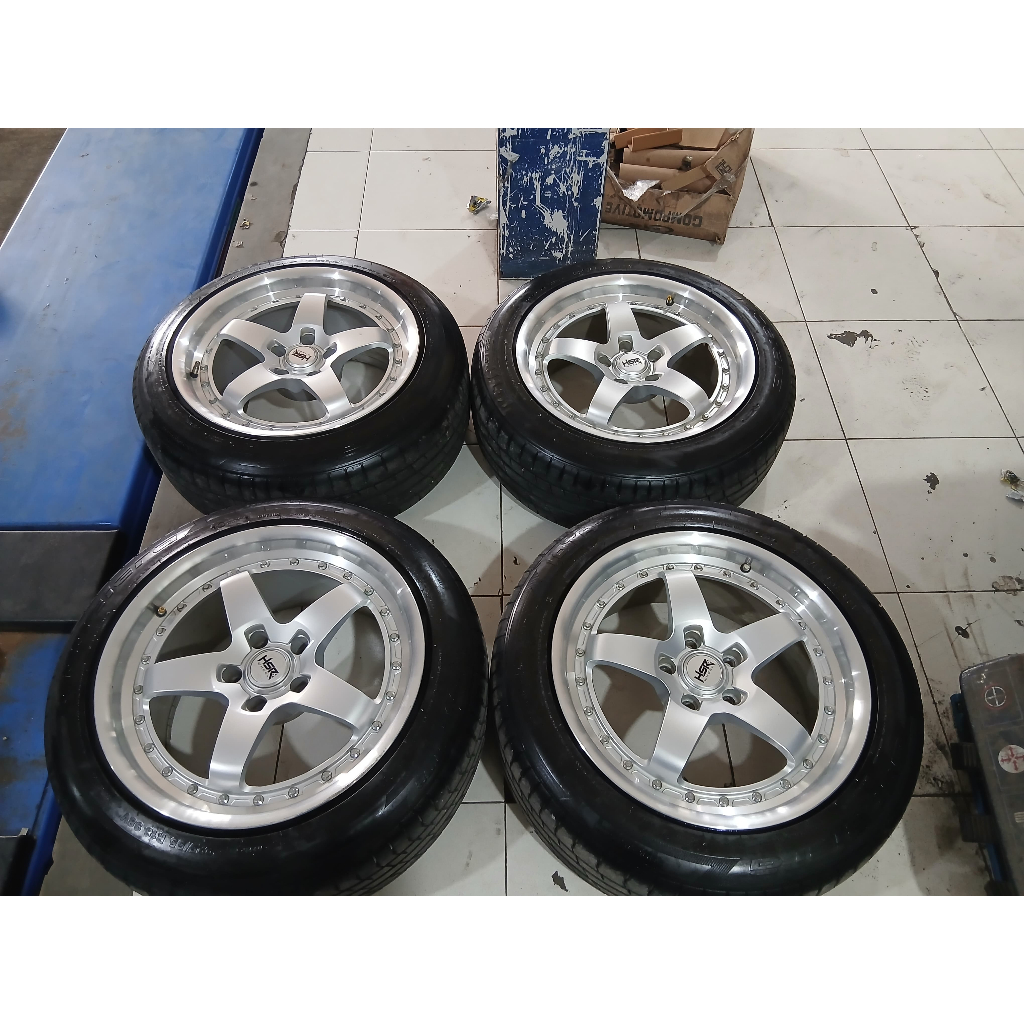 Velg Mobil Bekas HSR BOB R18 5X114 + BAN 225 55 RING 18 HRV CRV XTRAIL RUSH TERIOS CHEVROLET DLL