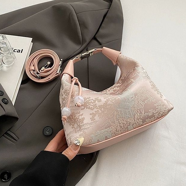 Tas bordir Cina tas bahu wanita tas messenger pangsit