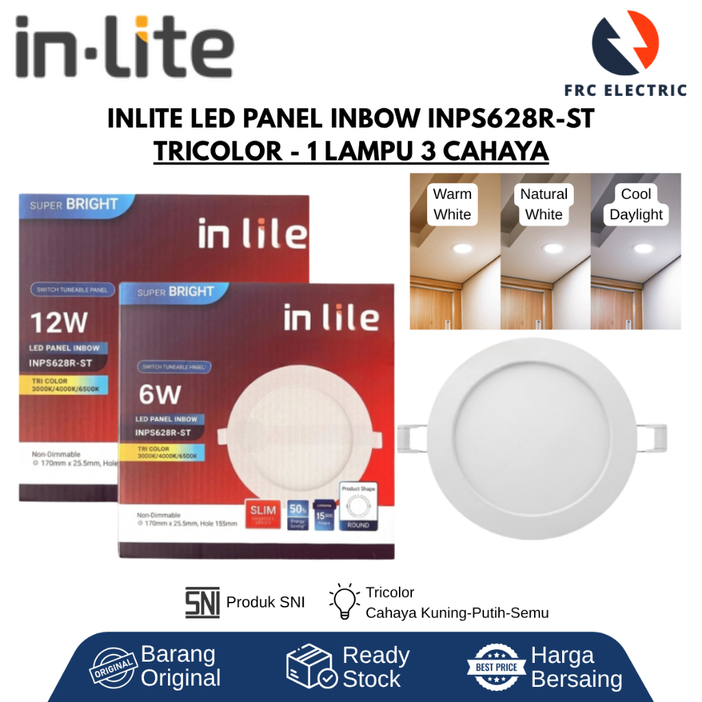 Lampu LED - Downlight LED - Downlight Inlite INPS628R Tri Color