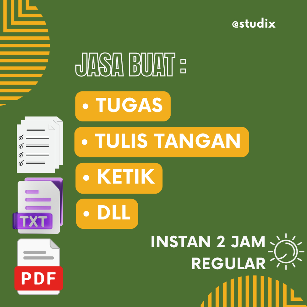 Jasa Pembuatan Tugas/ Tulis Tangan/ Ketik/ Bimbingan Tugas/ Ujian/ Kuis dll Cepat Amanah dan Profesi