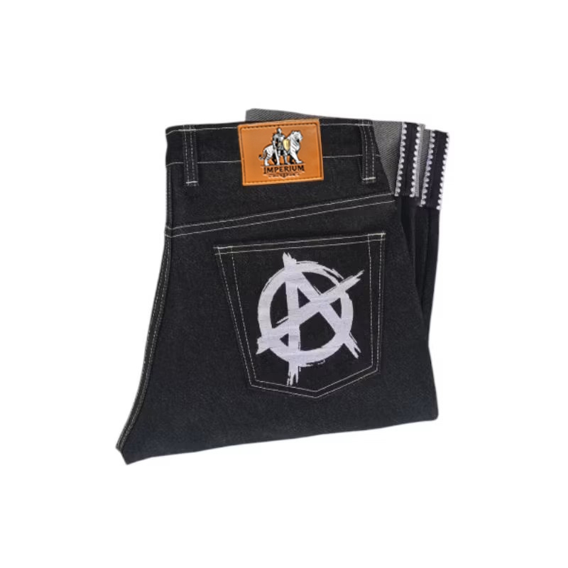 Raw Denim Selvedge Rainbow Armor Black 14 Oz