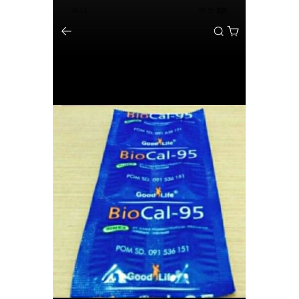 bio cal 95 per Strip obat dewasa original
