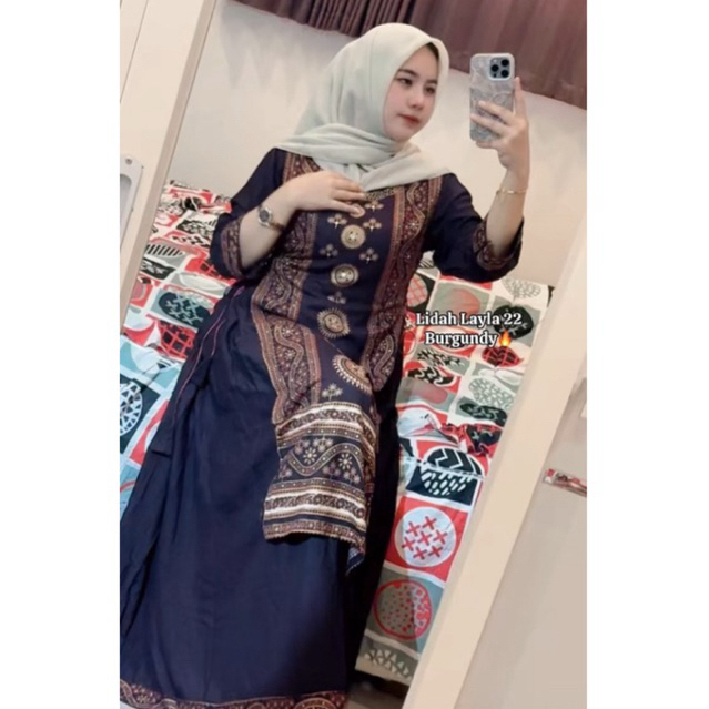 Gamis Hindi Lidah Layla 22 by aydill collection