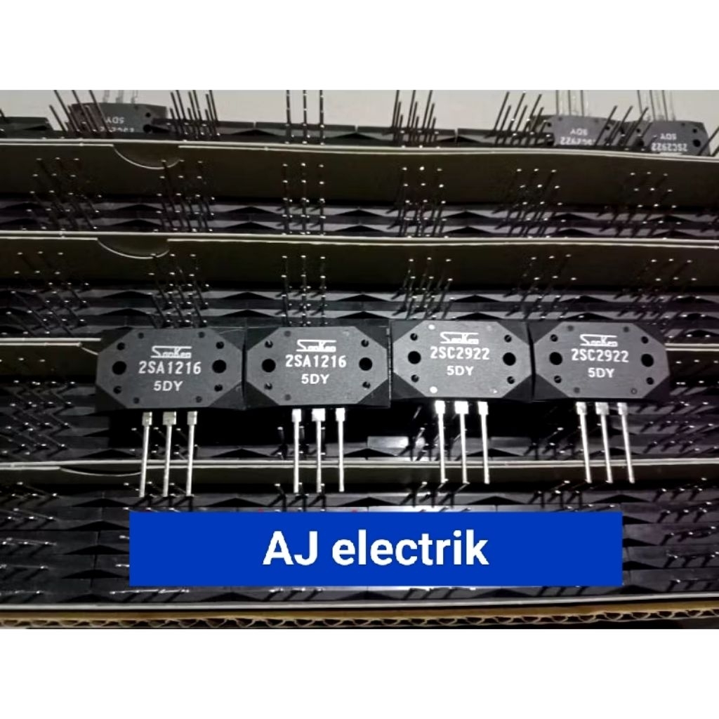 ( 1.Set ) Trasistor FINAL SANKEN 5 DY ASLI./ Original Japan 2SC1216 - 2SA2922 ( Free Mika isolator )