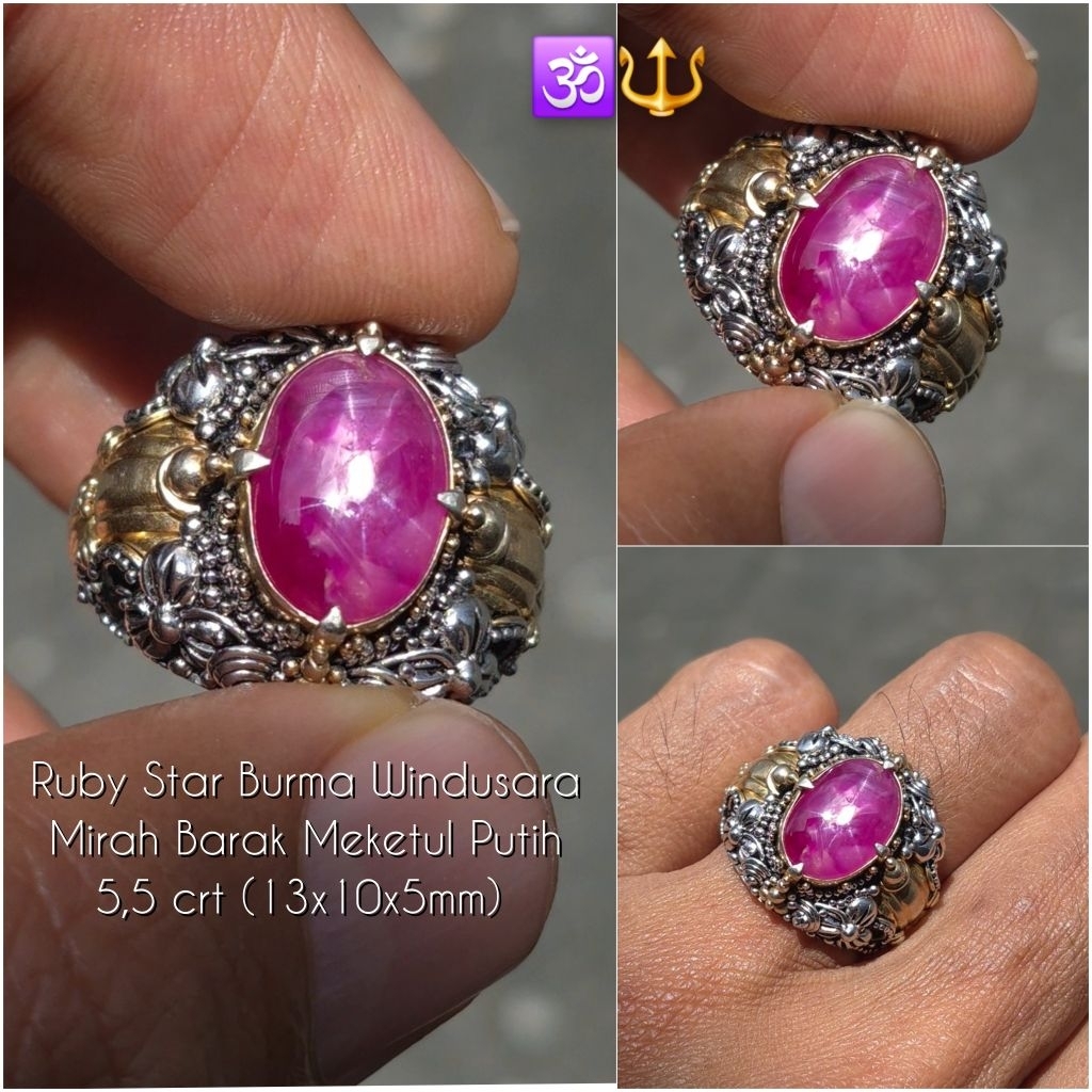 Ruby star burma mirah windusara red colour star tajam ada blue safir ceylon dan bangsing kresnadana