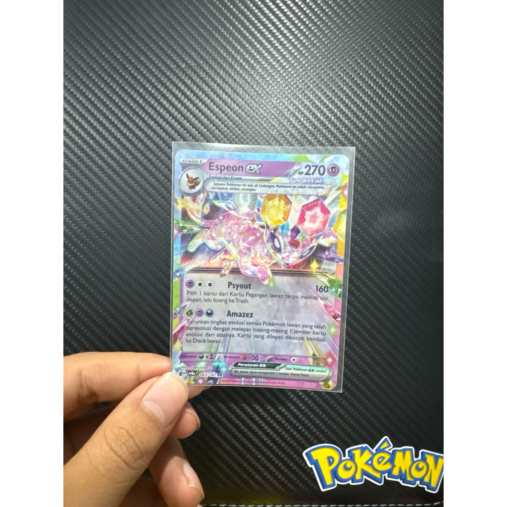 Kartu Pokemon RR Espeon ex terastal original