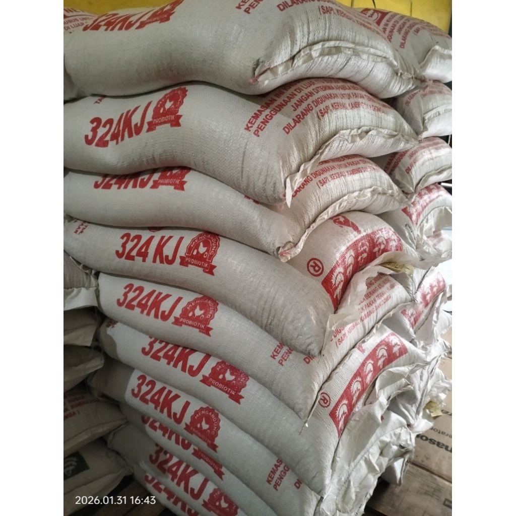 324 KJ Pakan Ayam Petelur 50Kg, 324KJ Segel Original