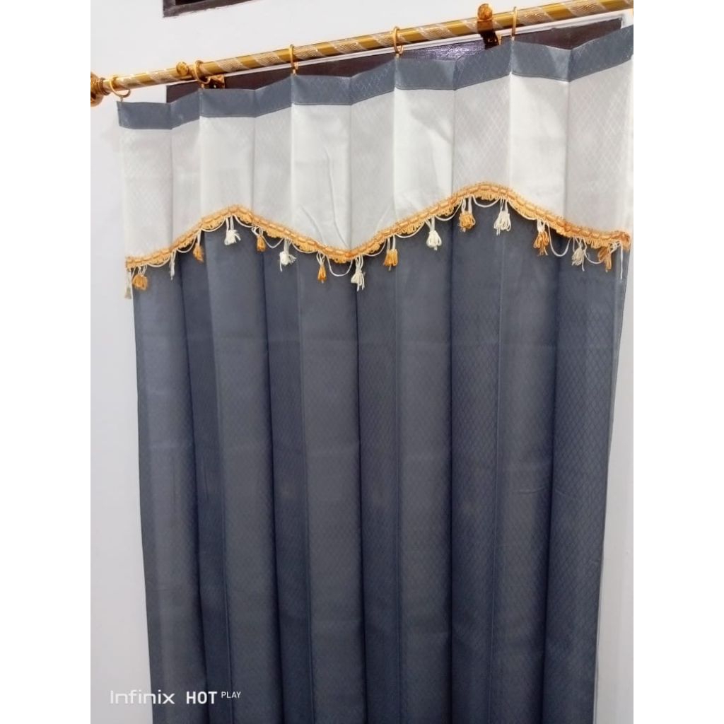 gorden pintu poni m ukuran L 100x180 gorden pintu aga pendek gorden jendela poni sambung gorden mura