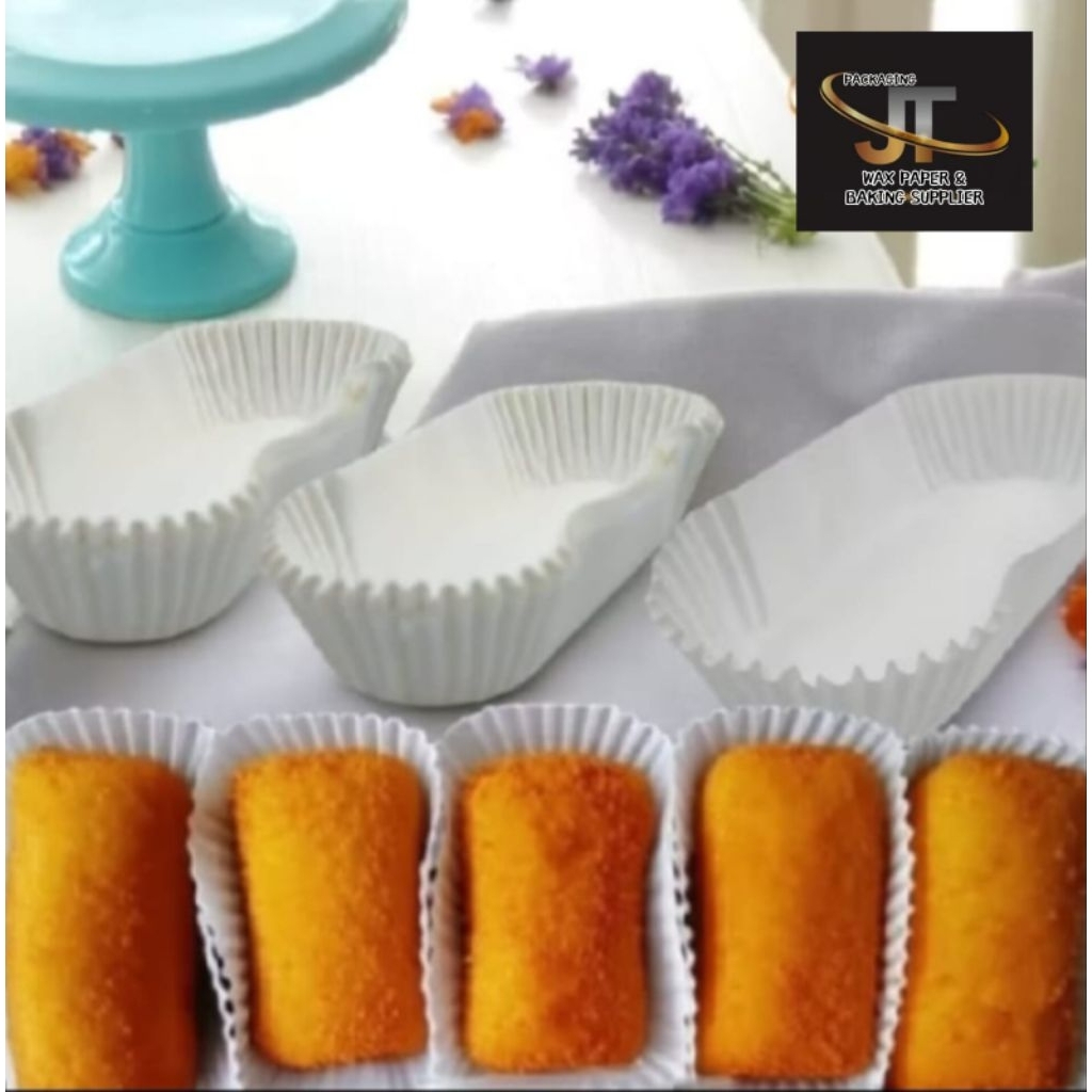 Cup cake oval paper / kertas risol uk 129x81mm ~ FOOD GRADE (PUTIH)