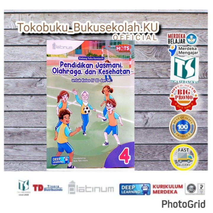 Diskon BUKU PLATINUM PJOK KELAS 4 SD/MI TERBARU 2026 PENERBIT TIGA SERANGKAI