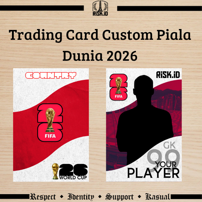 Trading Card Custom Piala Dunia 2026 | Kartu Bola Fanmade 6x9 AP260 Tajam | Koleksi World Cup 2026