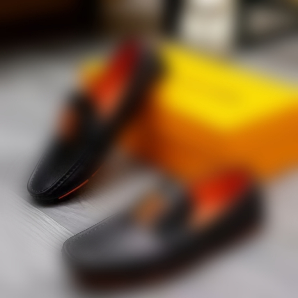Loafer Pria Sepatu Slip On Kulit Hitam