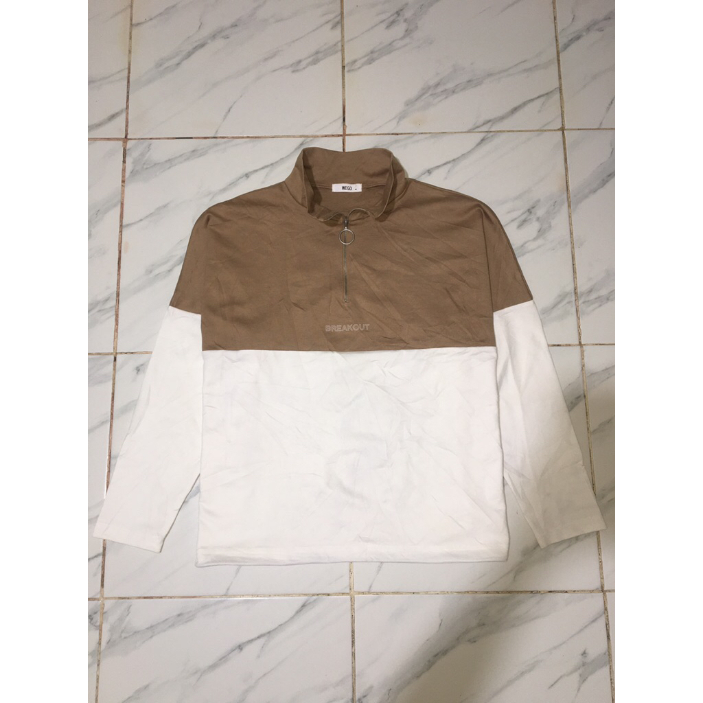 Long Sleeve Wego Zip Shirt