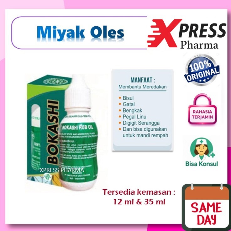 XPRESS  Minyak Oles BOKASHI Obat Gosok Gatal Bisul Bengkak Penyakit Kulit Batuk Bokasi Bokasih Boka 