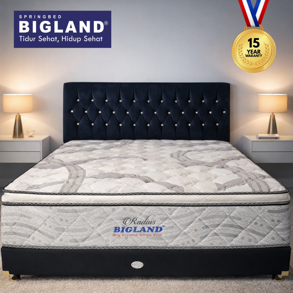 Bigland Springbed Radius - Kasur Spring by Bigland ukuran 180x200, 160x200 - Kasur Pegas berkualitas