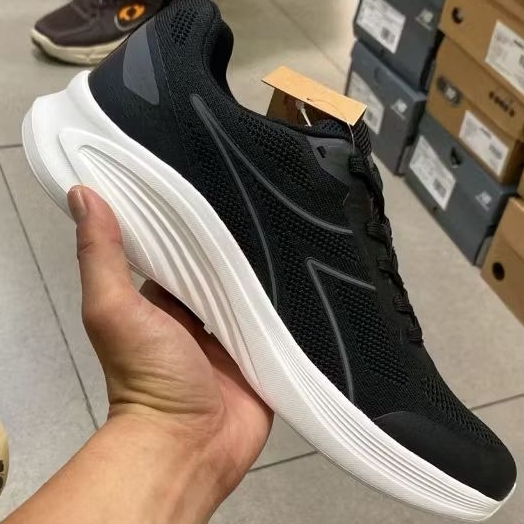 Diadora Nario Men's Running Shoes | Sepatu Lari Pria | Sepatu Hitam Sekolah | Ori