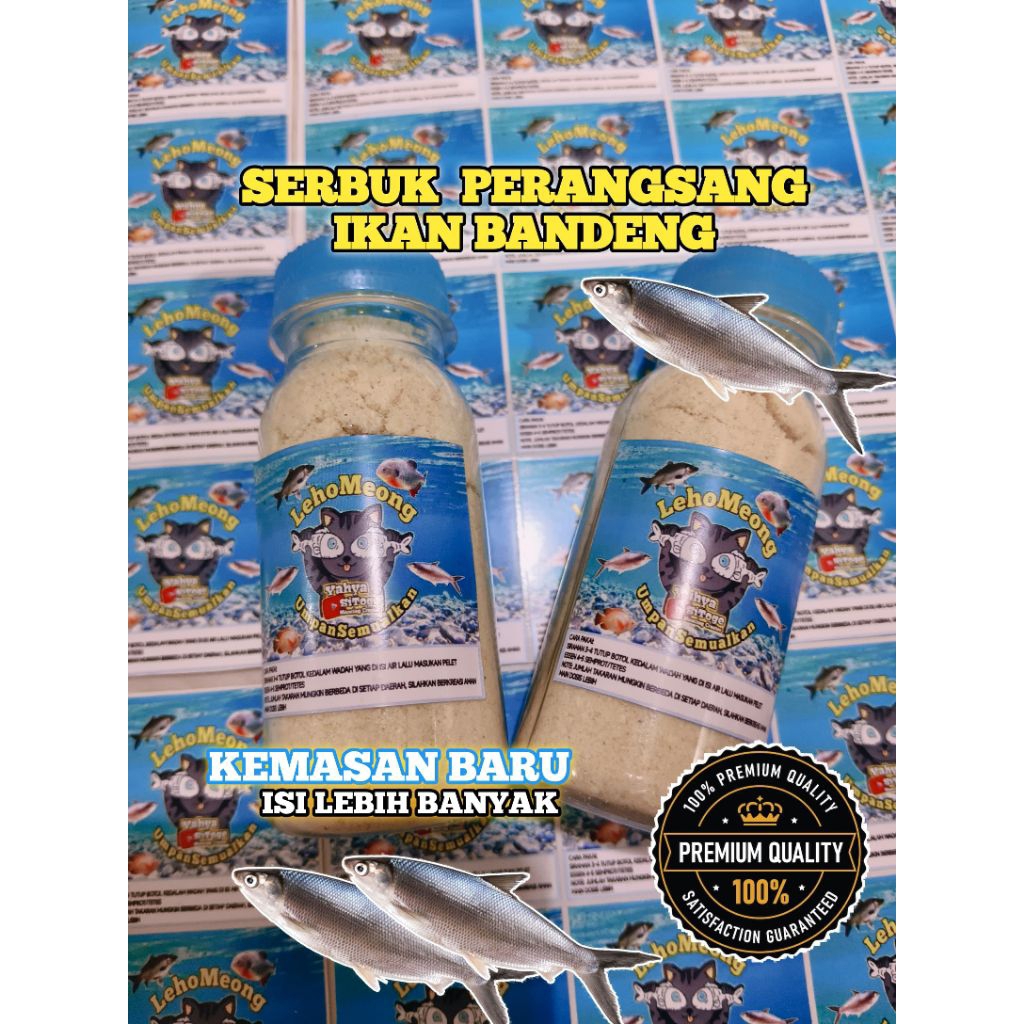 Serbuk lehomeong perangsang umpan pancing ikan bandeng dan perangsang ikan mas