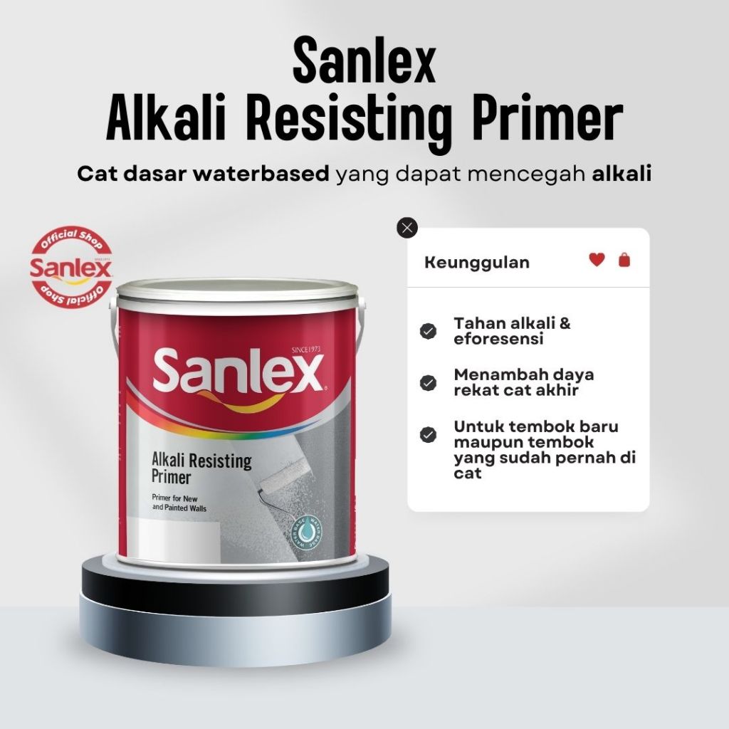 Sanlex Alkali Resisting Primer Waterbased - Cat Dasar 20 Kg