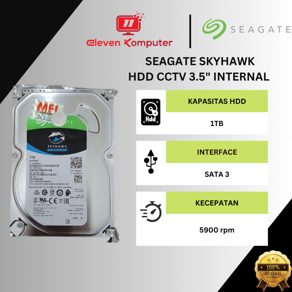 HDD CCTV Seagate 1TB Skyhawk MFI