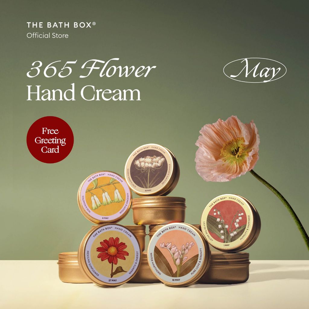 [MAY] THE BATH BOX - 365 Flower Hand Cream (Hadiah, Ulang-Tahun, Wisuda, Bunga, Vitamin Kuku, Cream 